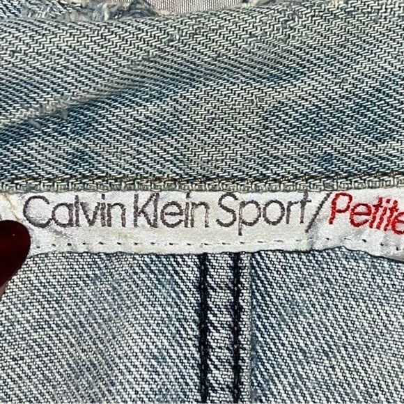 Vintage 80s Calvin Klein Distressed Jean Jacket Size Medium - Picture 5 of 13